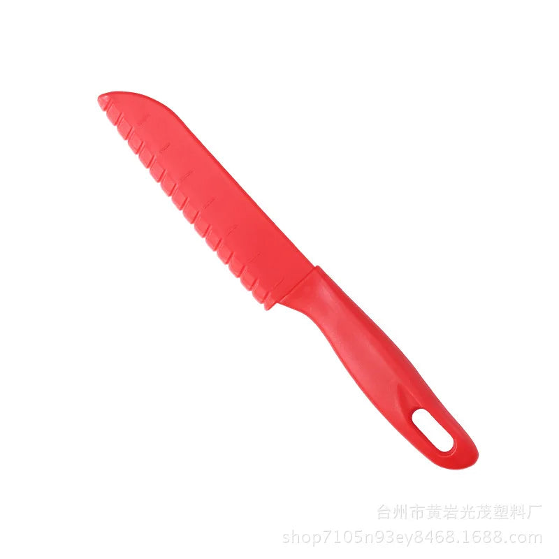 Sawtooth Cutter Plastic Fruit Knife Safe Kitchen Knife Kids Chef For Bread Lettuce Toddler Cooking Knives Children Paring Knives