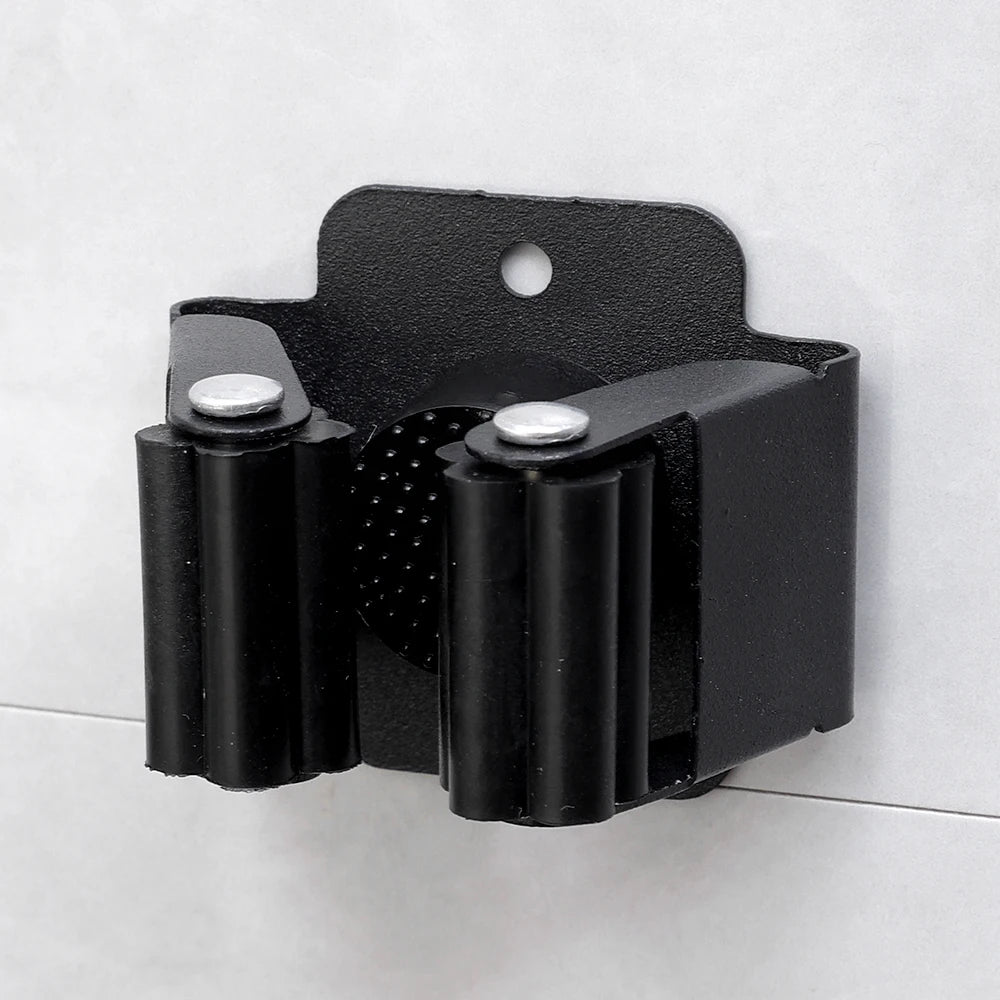 Multi-Purpose Mop Storage Hooks Wall Mounted Punching Type Mop Broom Organizer Holder Rack With Screws Kitchen Bathroom Supplies