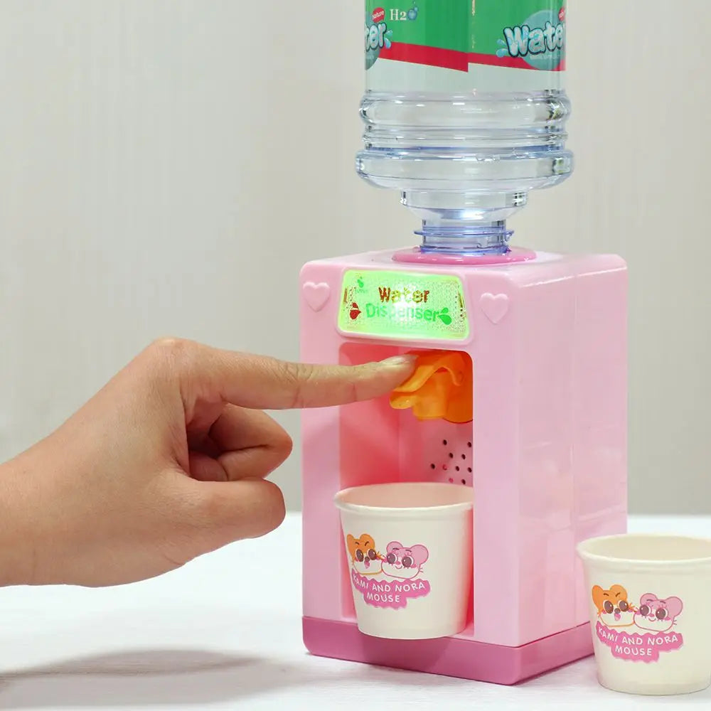 Children's Mini Fun Water Dispenser Electric Acousto-optic Simulation House Drinking Machine Baby Kitchen Toy Children Gift