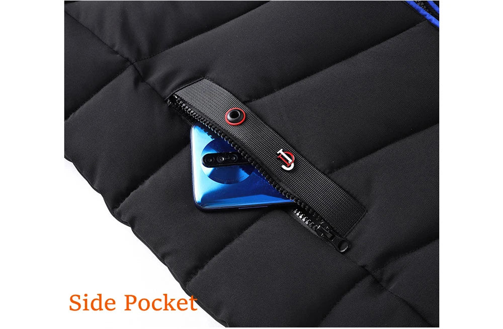 Winter Men's Warm Parkas Fashion Men Cotton Thicken Windbreaker Hooded Jackets Male Waterproof Padded Coats Clothing