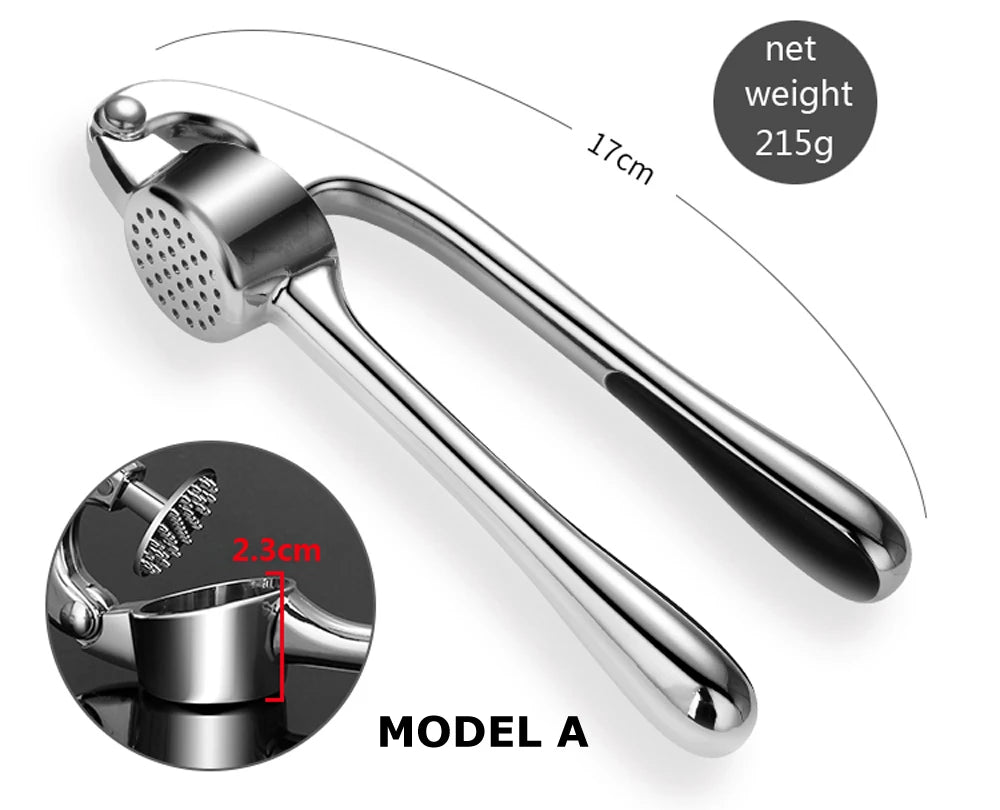 Zinc Alloy Garlic Presser Ginger Crusher Handheld Device Metal Mincer Squeezer Chopper Vegetables Masher Practical Kitchen Tools