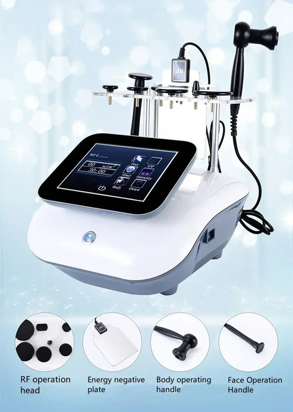 448K Mono Polar RF Capacitive Radio Frequency Facial Machine Skin Lift Tighten Anti-wrinkle Rejuvenation Eye Face Body Massager
