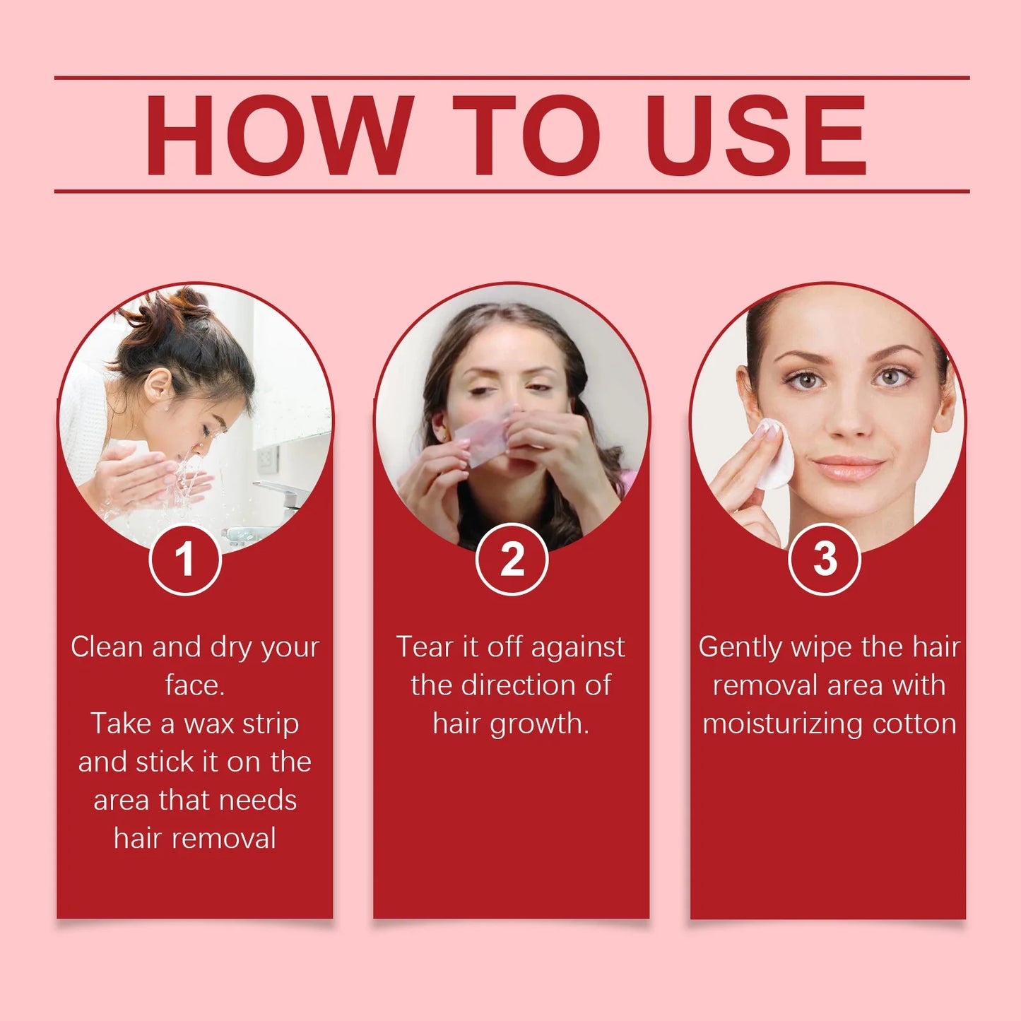 Facial Wax Strips for Face Ready to Use Lip Eyebrow Leg Arm Body Hair Removal Summer Depilation Clean Waxing Wipe Sticker Papers
