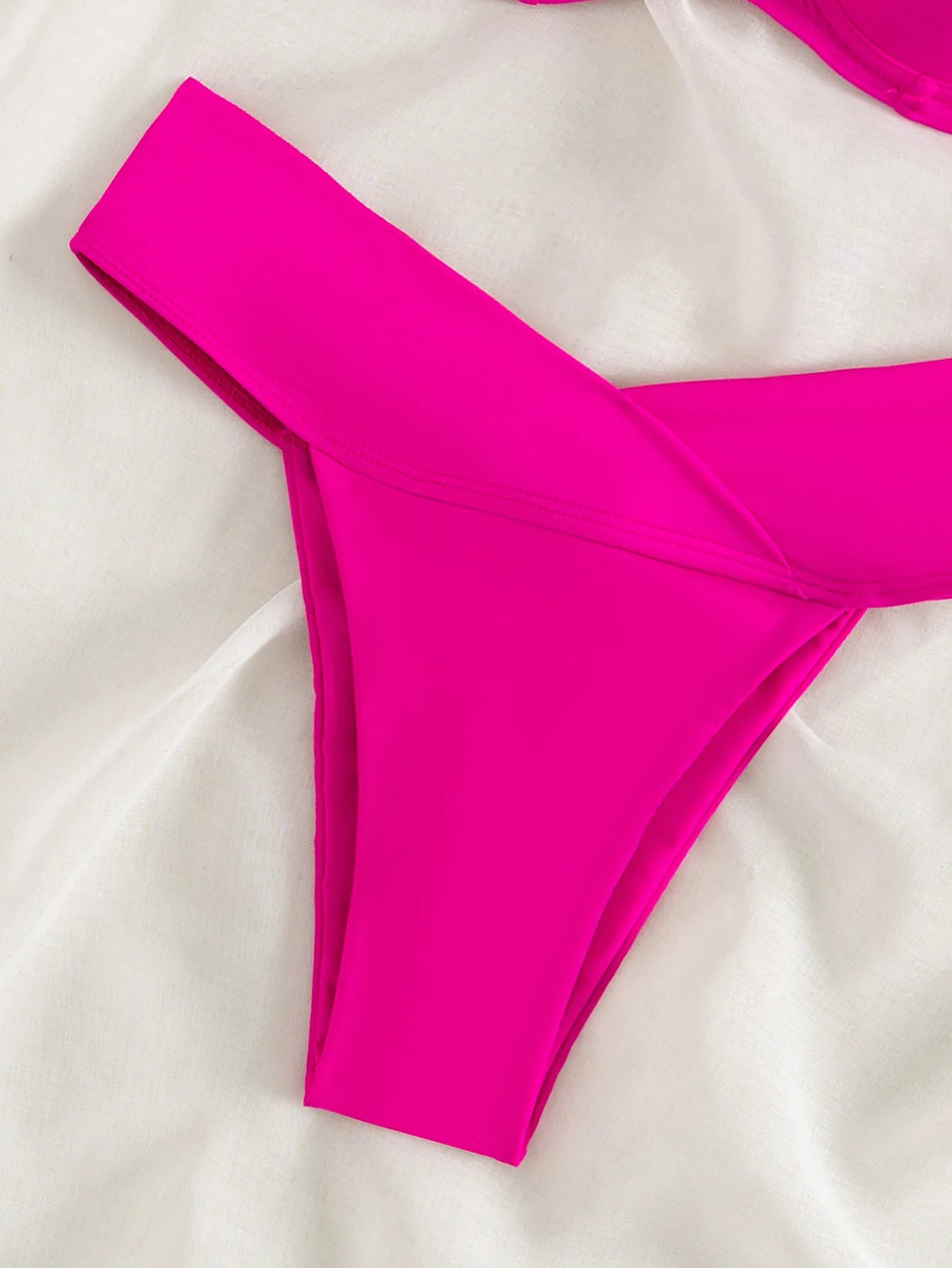 Vigoashely 2025 Sexy Pink Strapped Bikini High Waist Cut Push UP Swimsuit Women Swimwear Biquinis Backless Beach Bathing Suit