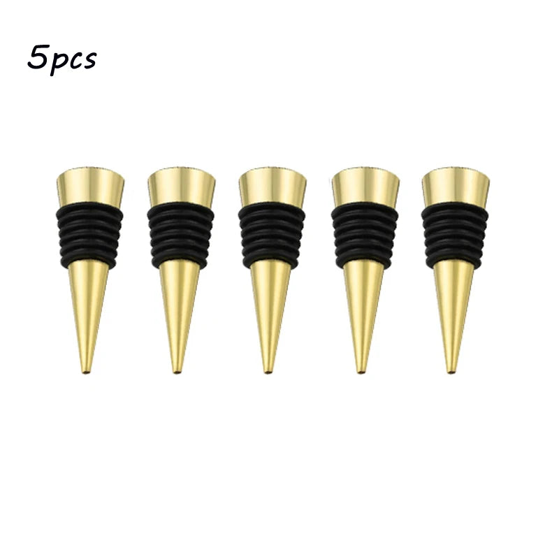 Zinc Alloy Wine Bottle Stopper Rubber Wine Stoppers Reusable Bottle Stoppers for Kitchen, Bar, Gifts, Holiday Party, Wedding