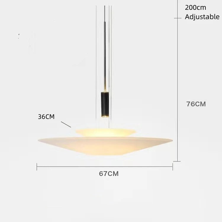 Postmodern LED Pendant Lamp Flying Saucer Indoor Decor Acrylic Chandelier Dining Table Bar Living Room Kitchen UFO Hanging Light