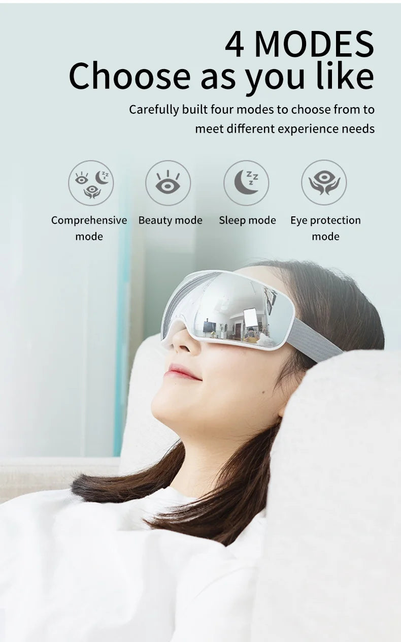 Eye Massager Acupoint Vibration Pulse Hot Compress Eye Care With Bluetooth Music Relieve Fatigue Visible Eye beauty instrument