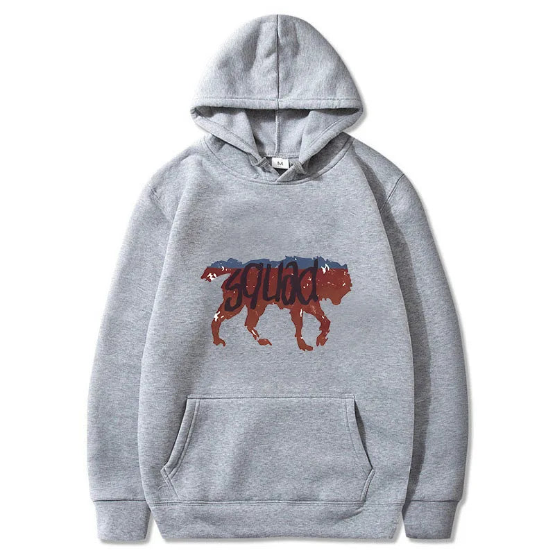 2024 Funny Retro Wolf Squad Men Hoodies Sweatshirt Awesome Wolf Student High School Wild Rad Life Is Strange Tank Squad Hoodie