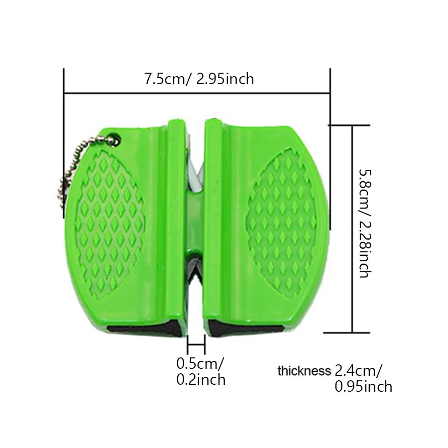 Mini Dual-sided Knife Sharpener, Portable Outdoor and Kitchen Tool for Quick Knife Sharpening