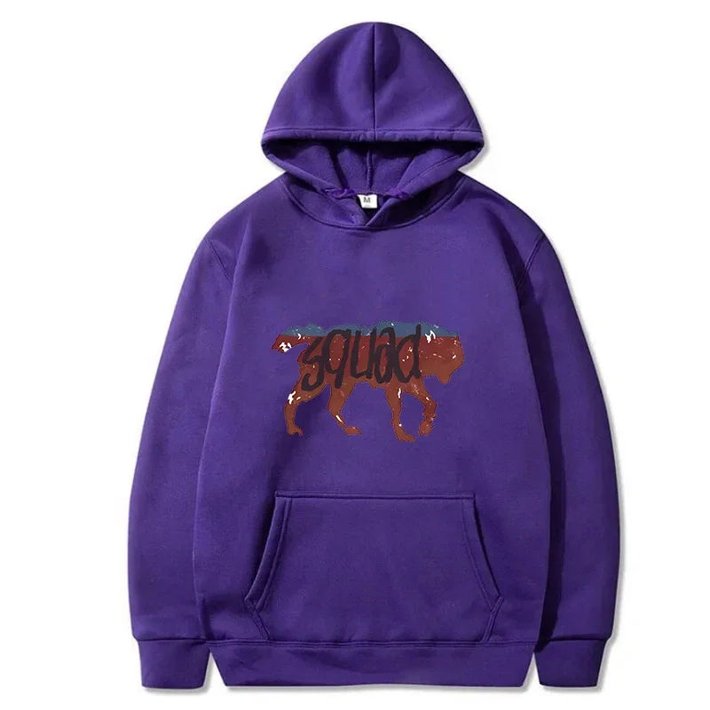 2024 Funny Retro Wolf Squad Men Hoodies Sweatshirt Awesome Wolf Student High School Wild Rad Life Is Strange Tank Squad Hoodie