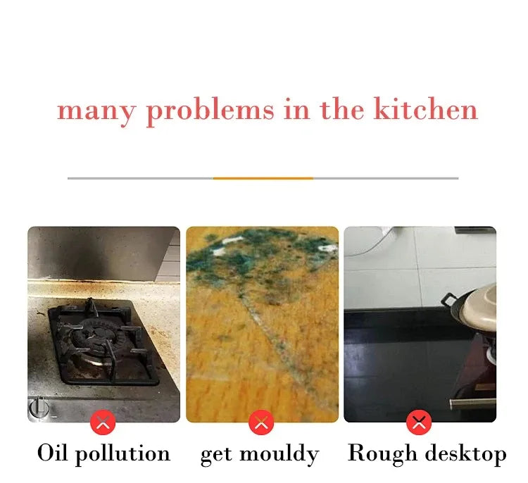 40cm Marble Kitchen Oil-Proof Film Stove Waterproof Moisture-Proof Self-Adhesive Wallpaper Countertop  Renovation Tile Stickers