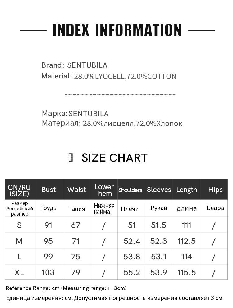 SENTUBILA Lyocell Shirt Dresses Womens 2025 Spring Cotton Embroidery A-line Turn Down Collar Solid Wrap Long Dress 151L58233