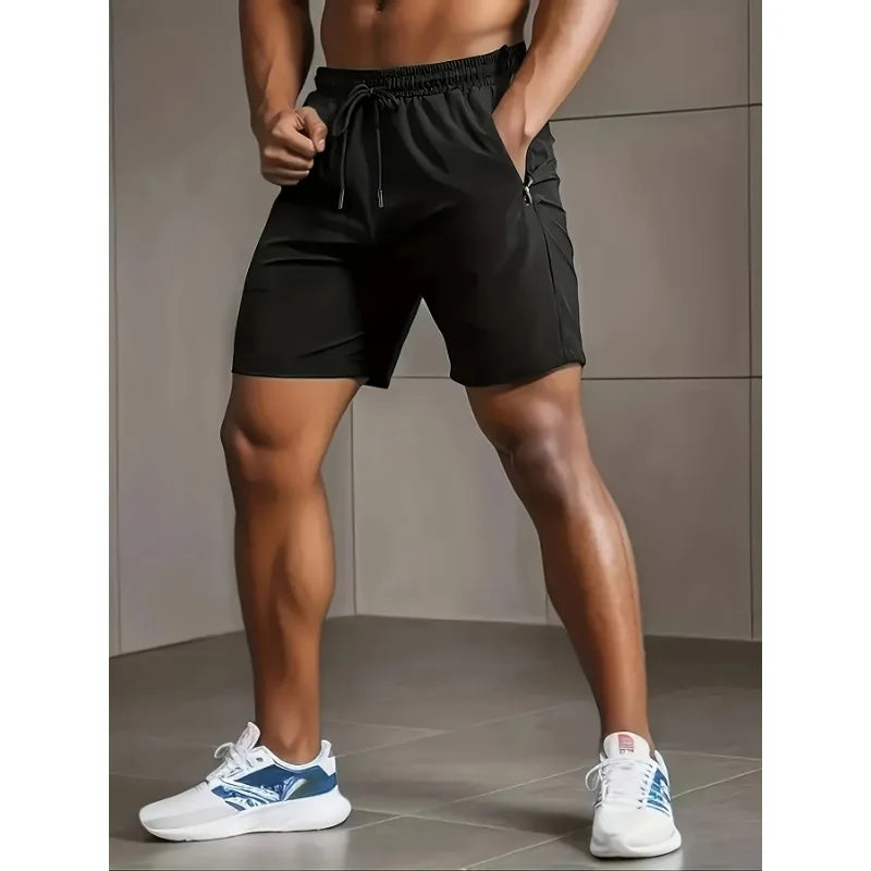 Summer men's sports shorts cool sportswear running shorts casual bottoms gym fitness training jogging shorts men