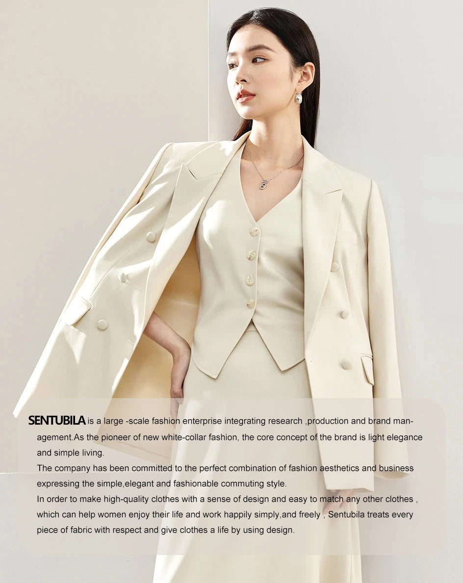 SENTUBILA Lyocell Shirt Dresses Womens 2025 Spring Cotton Embroidery A-line Turn Down Collar Solid Wrap Long Dress 151L58233