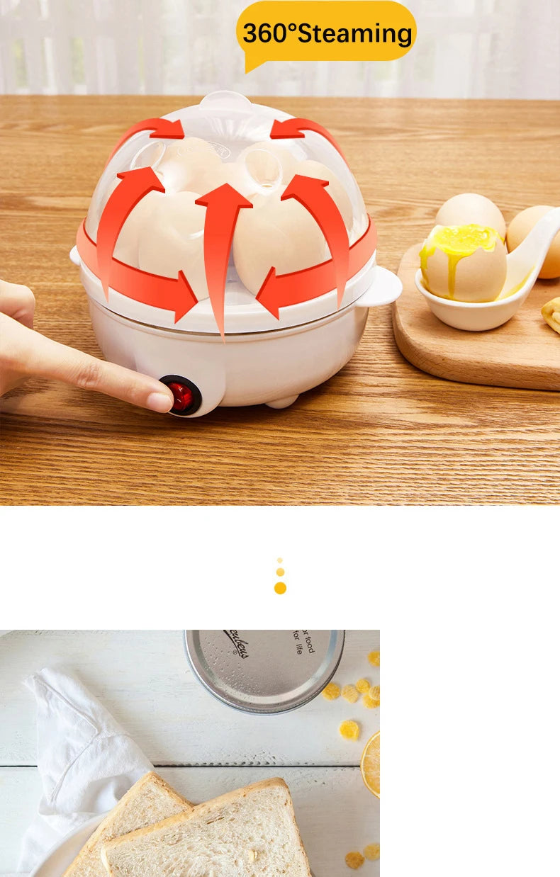 Multi Function Egg Steamer Electric Egg Cooker Corn Milk Steamed Kitchen Cooking Machine Rapid Double Layer Egg Boiler Steamer