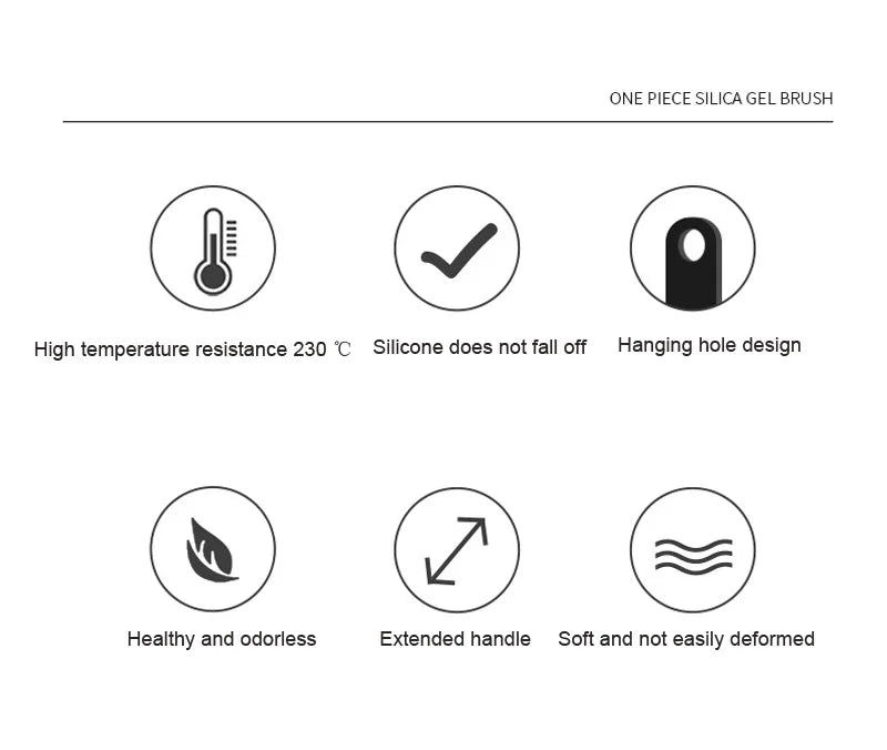 Silicone Barbecue Oil Brush Heat-resistant Pastry Brush Upgrade Oil Brush Kitchen Cooking and Baking Tools