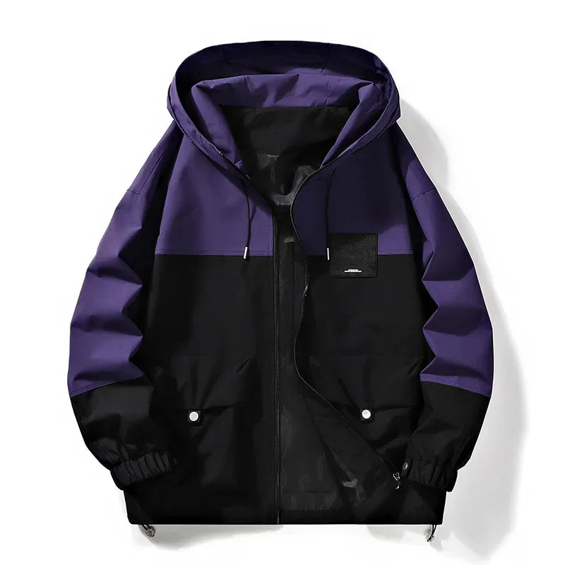 Autumn Men's Trendy Hooded Jacket Casual Versatile Fashion Top Cloth For Spring Autumn Seasons
