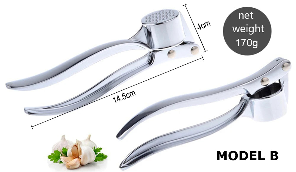 Zinc Alloy Garlic Presser Ginger Crusher Handheld Device Metal Mincer Squeezer Chopper Vegetables Masher Practical Kitchen Tools