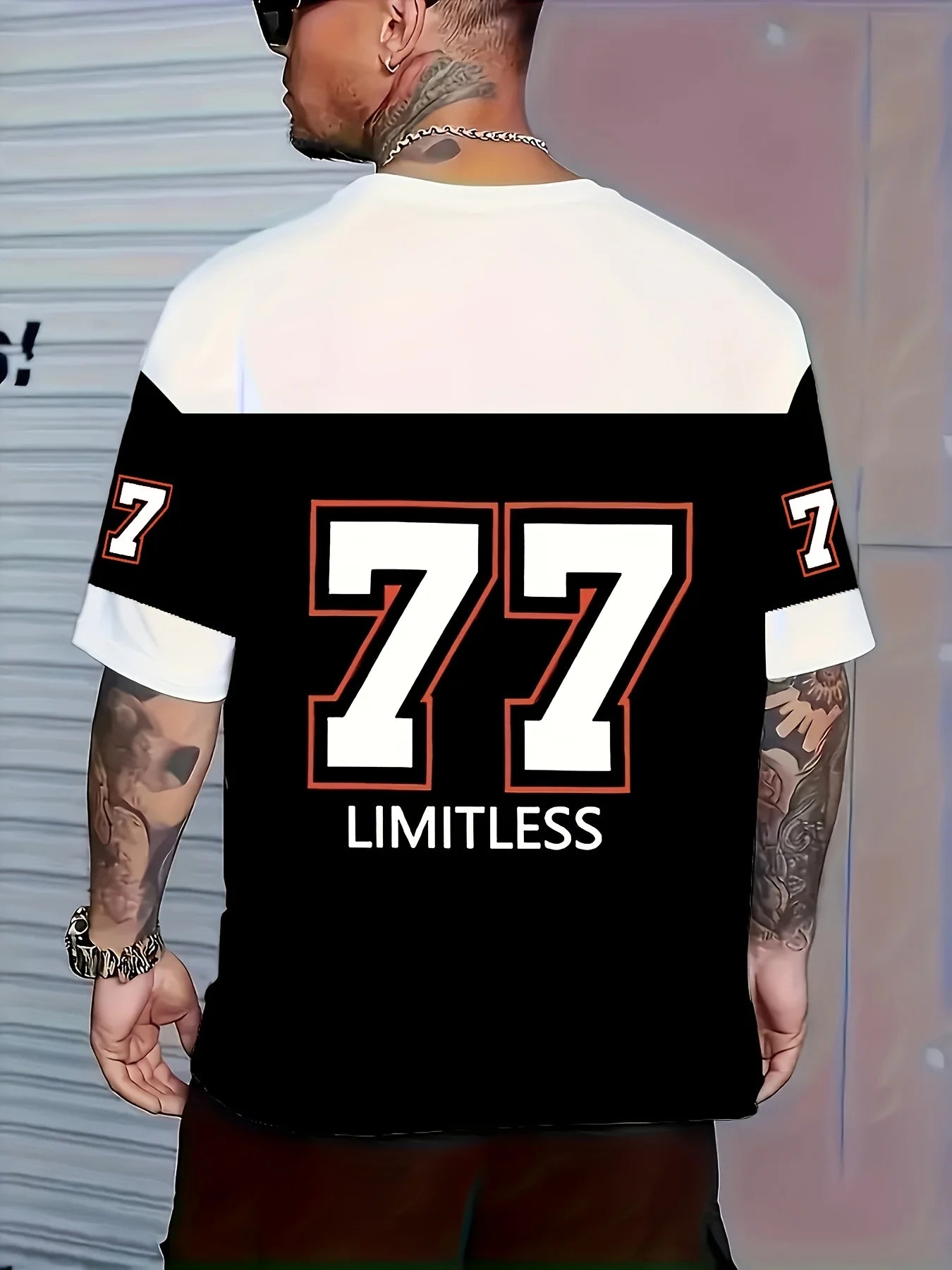 Men's summer fashionable streetwear T-shirt, casual round neck short sleeved top with 3D digital printing pattern, slightly elas