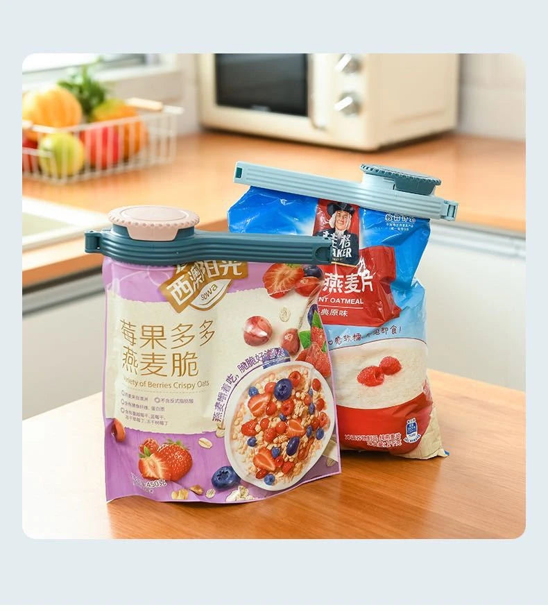 1PC Reuseable Bag Clip Snack Fresh Food Storage Sealing Kitchen Mini Sealer Food Clip with Cap Type Spray Nozzle Moistureproof