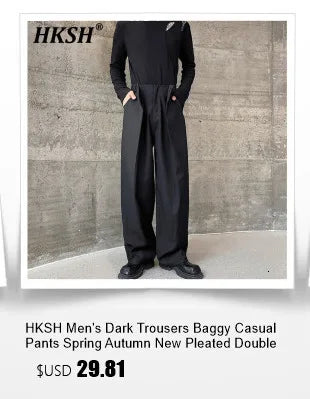 HKSH Autumn Winter New Men Tide Cotton Padded Jacket Scarf Collar Thick Long Sleeve Zipper Bread Chic Trendy RO Style Coat H2840