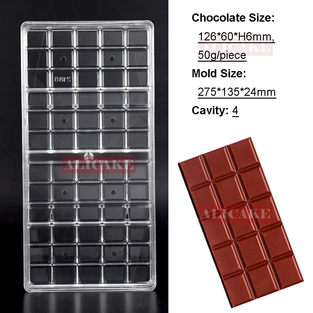 Polycarbonate Chocolate Mould Candy Chocolate Bar Sphere Mold Acrylic Bonbons Confectionery Kitchen Baking Pastry Utensils Tools