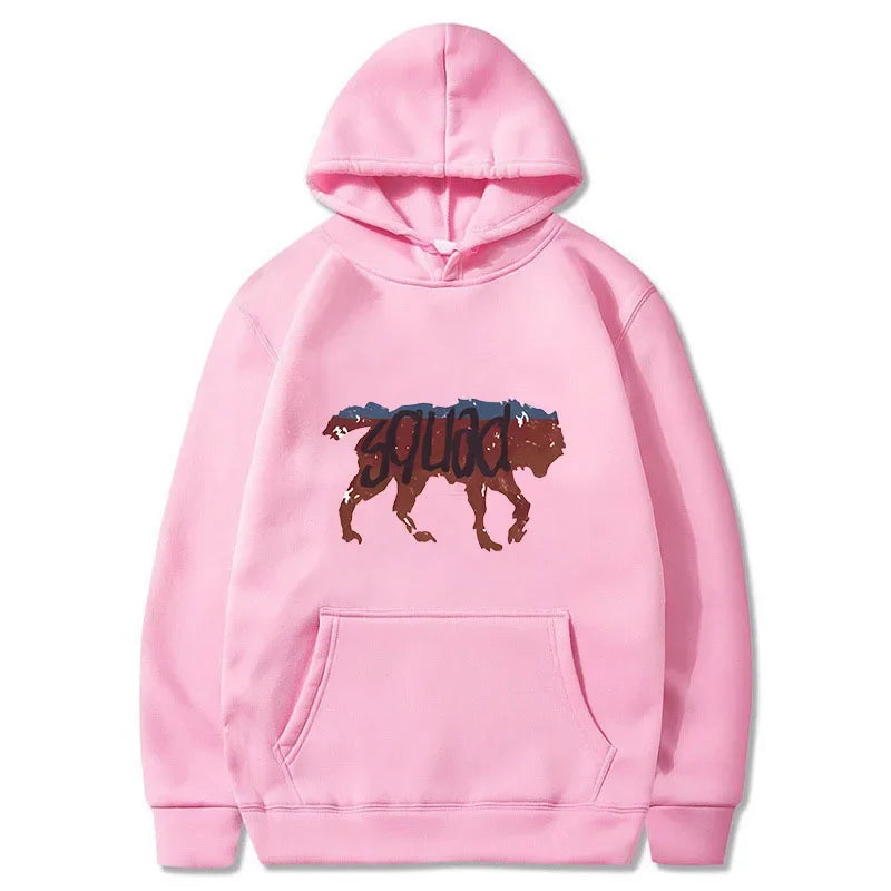 2024 Funny Retro Wolf Squad Men Hoodies Sweatshirt Awesome Wolf Student High School Wild Rad Life Is Strange Tank Squad Hoodie