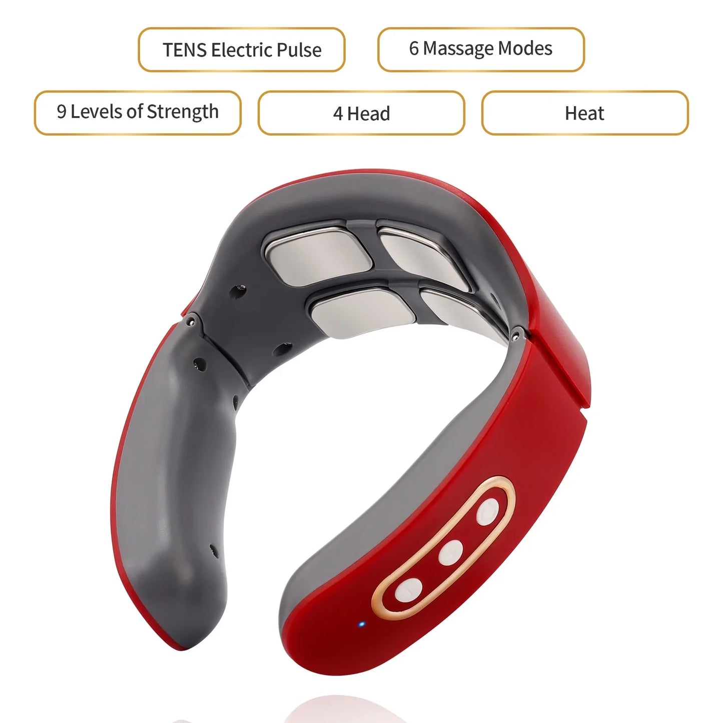 6 Modes Electric Neck Massager TENS Neck Pulse Back Power Control Heating Tool Health Care Neck Relaxation