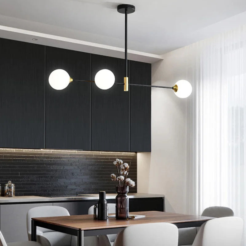 Modern Chandelier for lliving room Minimalist Glass Ball Pendant Lights Home Decoration Dining Room Kitchen Hanging Lamp Bedroom