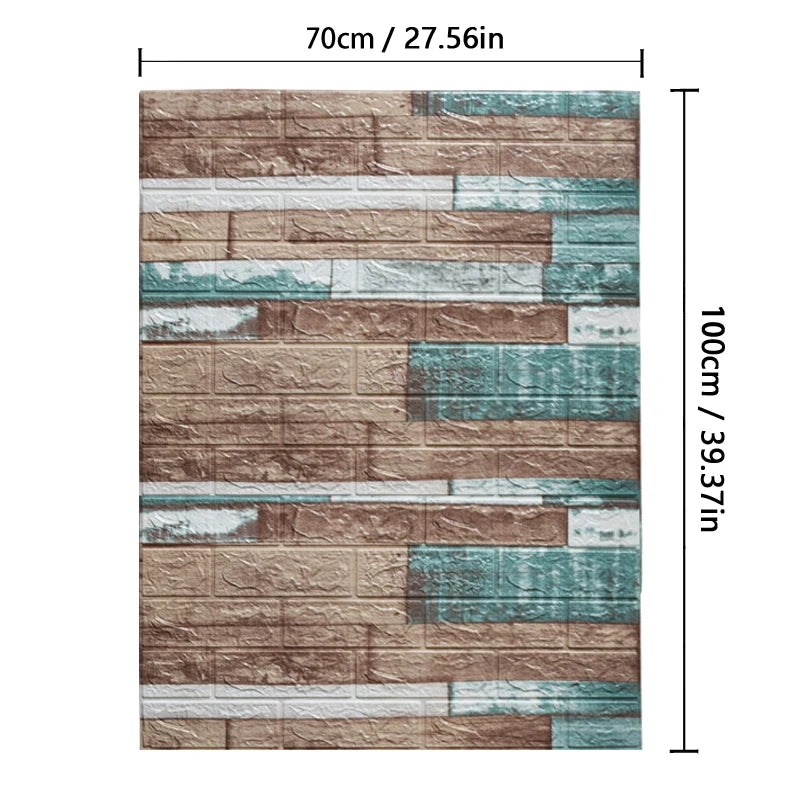 Wallpaper Home brick Foam Panels 3D Wall Stickers Self-adhesive DIY Embossed Stone Wallpaper Home Decor Living Room Kitchen