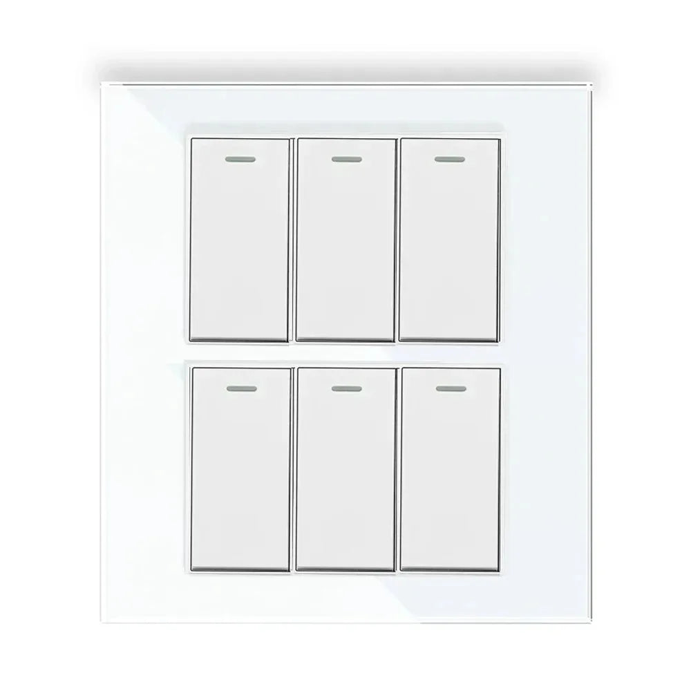 Melery 4*4 Brazil Plug 20A Wall Socket Tomada USB Type C Pressure Switch Tempered Glass Panel Outlets Indoor Home Office Kitchen