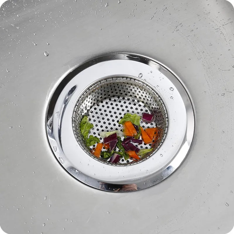 Hair Catcher Stopper Stainless Steel Bathtub Shower Drain Hole Filter Trap Metal Wire Sink Strainer Kitchen Bathroom Accessories
