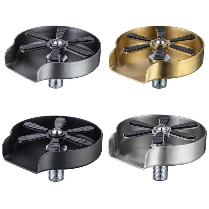 New Stainless Steel Cup Washer Glass Cleaner Bottle Washer Cup Cleaner for Kitchen Sink Restaurant Home Cafes