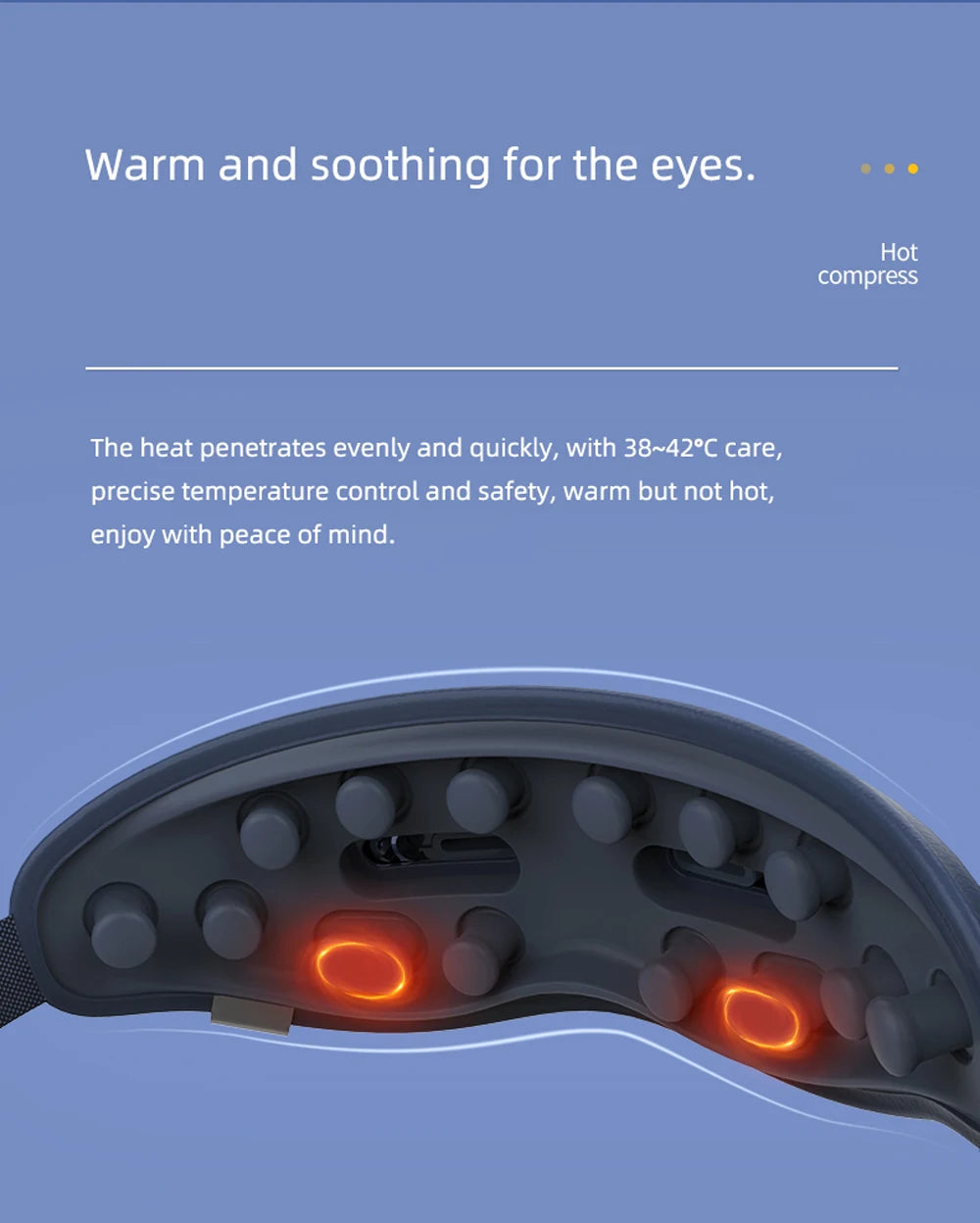 Smart Eye Massager Rechargeable Heated Eye Massage Instrument Massage Eyes Device Vibratable Reduce Eye Strain Improve Sleep