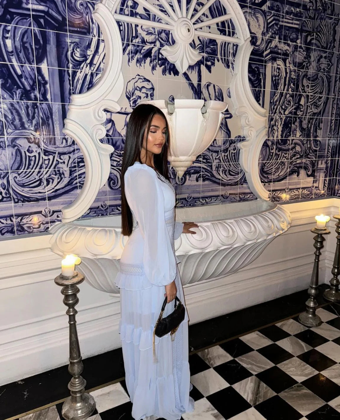 Women’s Long Dress Long Sleeve V-neck Maxi Dresses 2024 Autumn and Winter New in Dresses Party Evening Dresses for Women