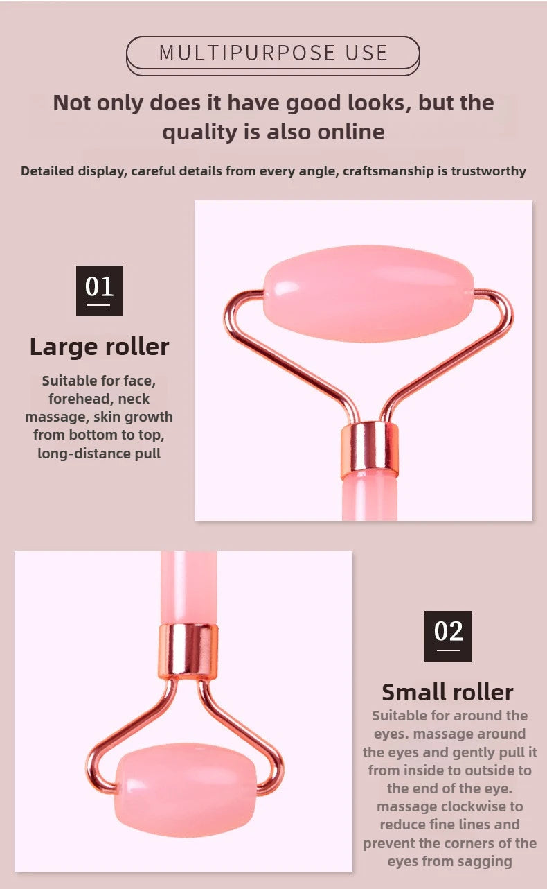 Gua Sha Massage Board for Face Rose Pink Guasha Set Plate Jade Face Massager Scrapers Tools for Face Neck Back Body