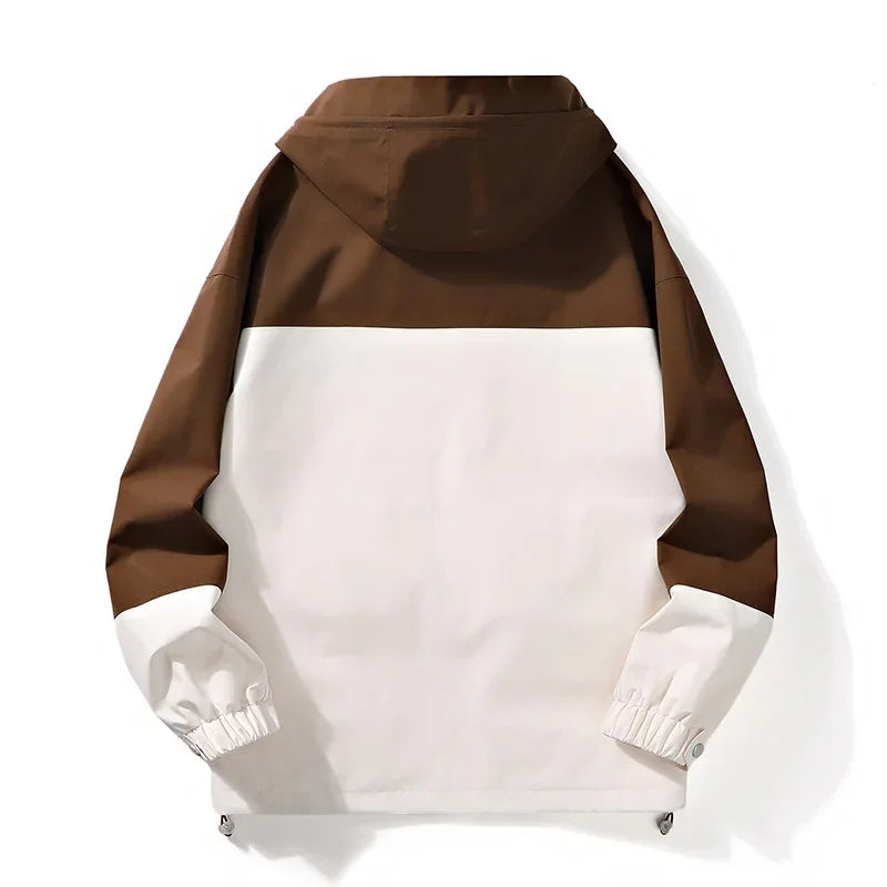 Autumn Men's Trendy Hooded Jacket Casual Versatile Fashion Top Cloth For Spring Autumn Seasons