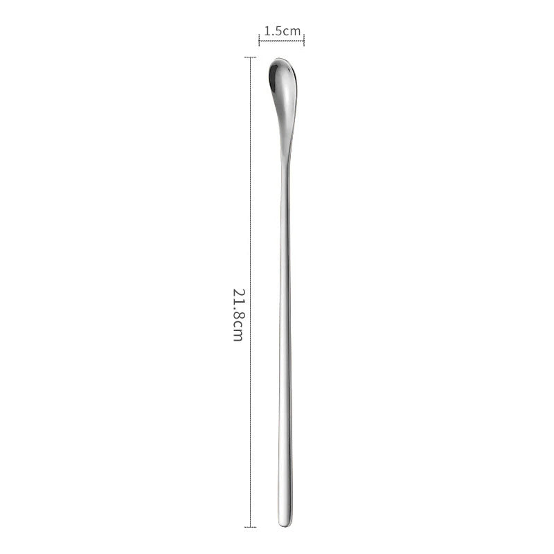 304 Stainless Steel Long Handle Stirring Spoon Coffee Tea Ice Spoon Bar Tableware Fashion Kitchen Tool Seasoning Mixing Dessert