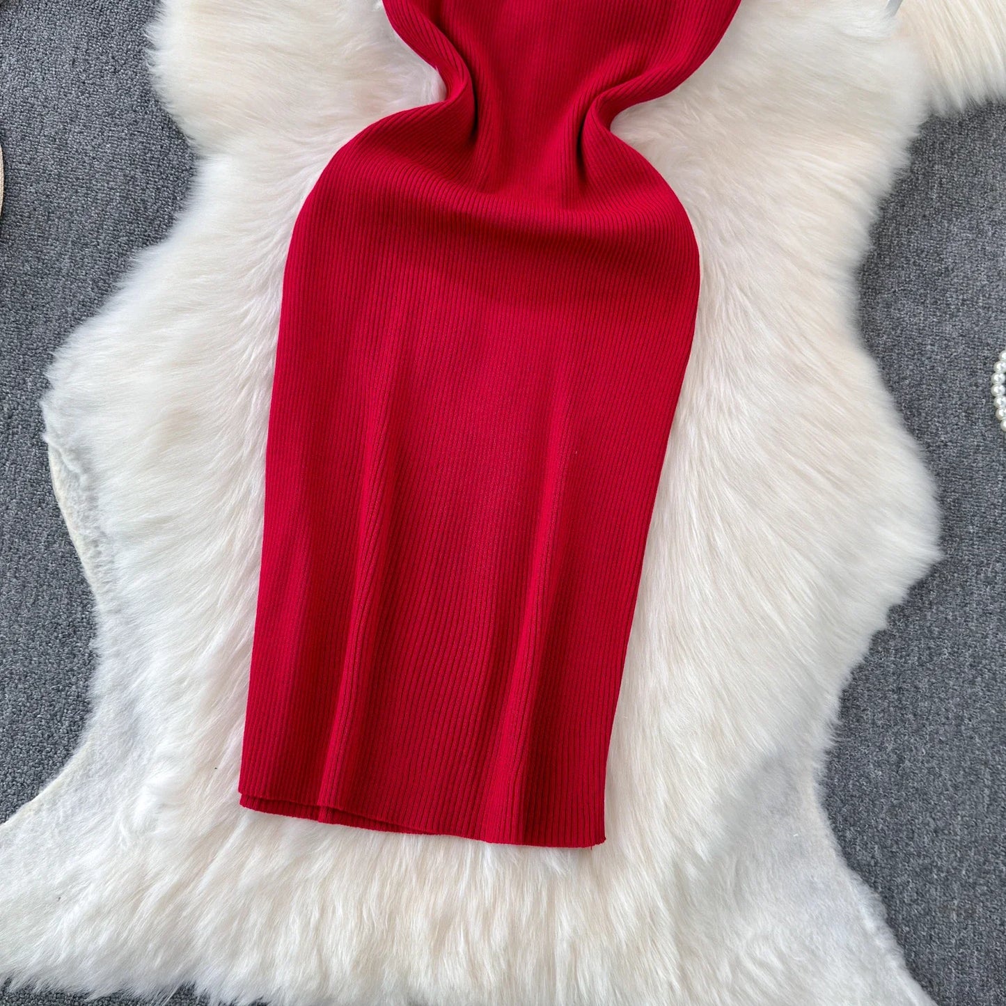 Solid 2024 Cross Knitted Women Dress Summer Strap Sleeveless Bodycon Dress Europe Style Halter Ladies Sexy Midi Long Dress