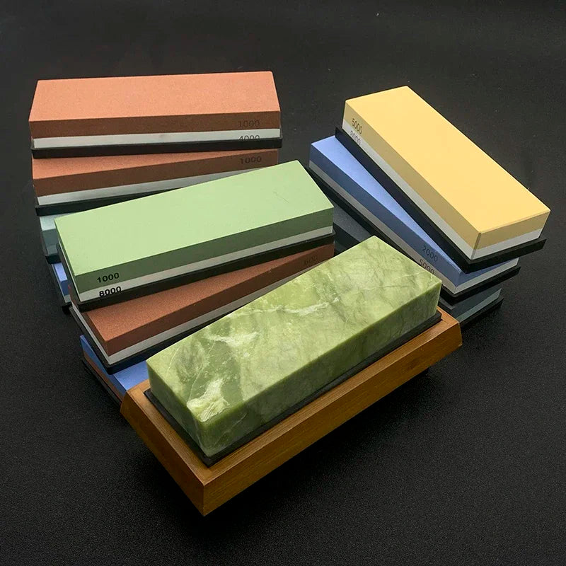 400 1000 3000 Grit Double-sided Sharpening Stone Base Angle Guide Set Kitchen Knife Sharpener Grinding Whetstone Apex Egde Blade