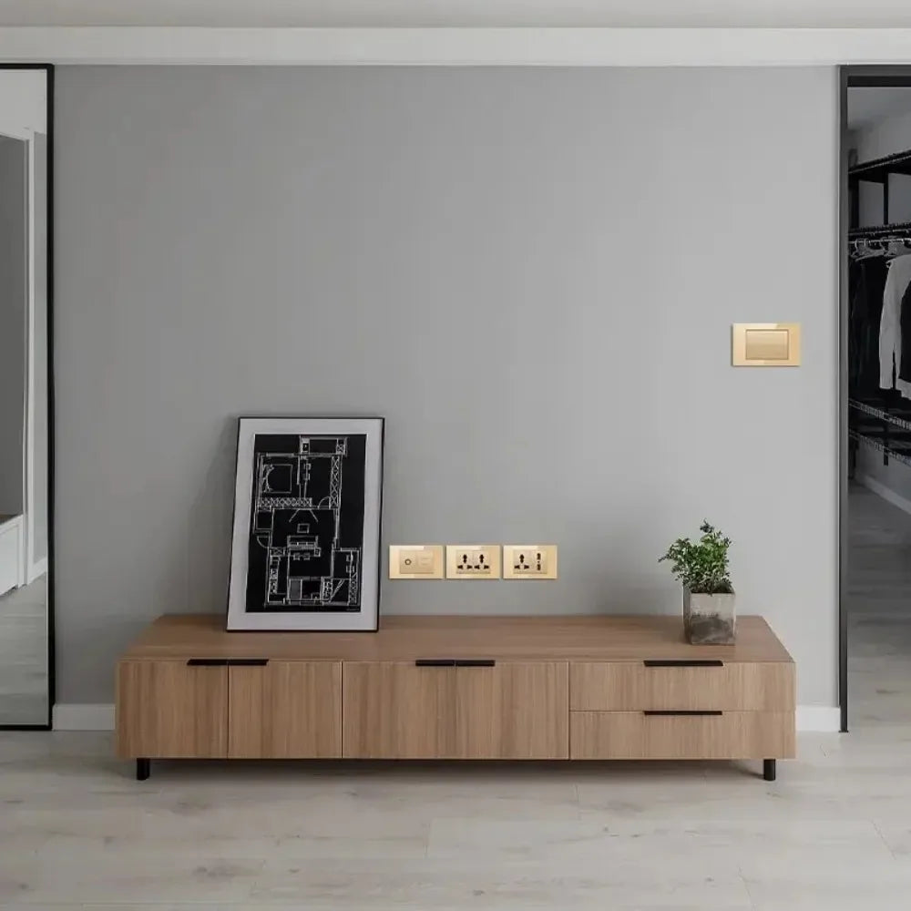 Melery 4*4 Brazil Plug 20A Wall Socket Tomada USB Type C Pressure Switch Tempered Glass Panel Outlets Indoor Home Office Kitchen