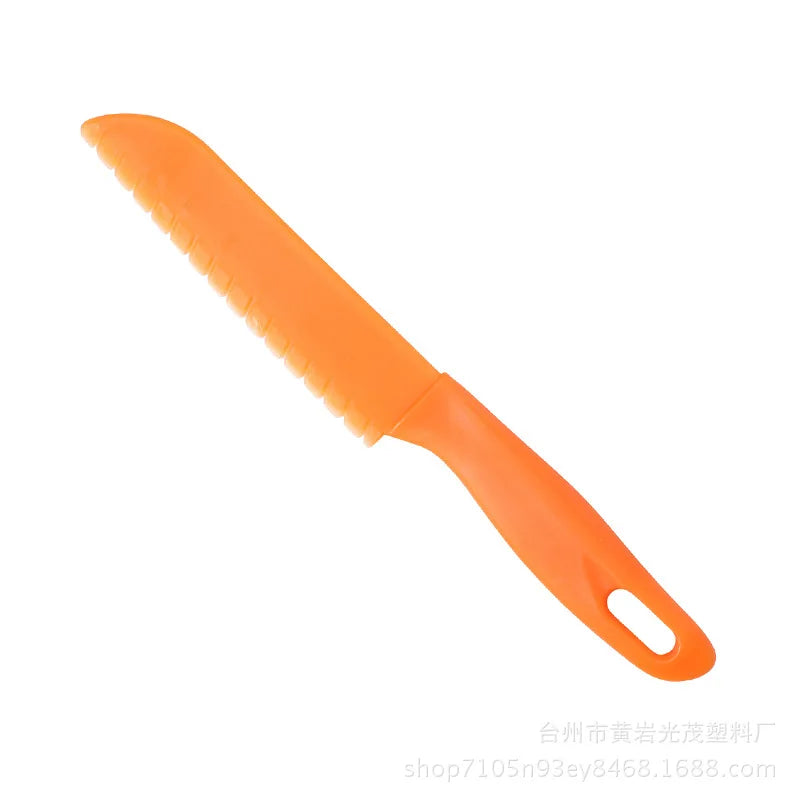 Sawtooth Cutter Plastic Fruit Knife Safe Kitchen Knife Kids Chef For Bread Lettuce Toddler Cooking Knives Children Paring Knives