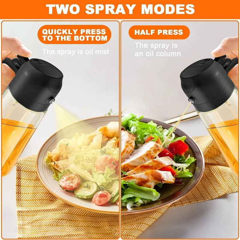 2 in1 Oil Spray Bottle For Kitchen Barbecue Cooking Olive Oil Dispenser Oil Jar Baking Vinegar Soy Spray Container Kitchen Tool