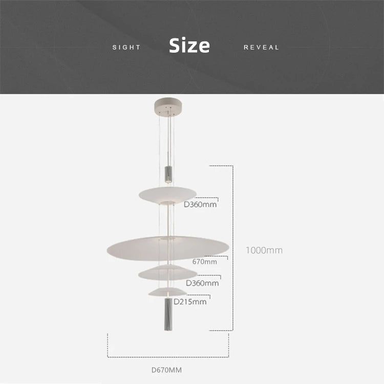 Postmodern LED Pendant Lamp Flying Saucer Indoor Decor Acrylic Chandelier Dining Table Bar Living Room Kitchen UFO Hanging Light