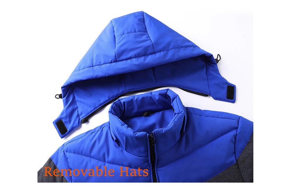 Winter Men's Warm Parkas Fashion Men Cotton Thicken Windbreaker Hooded Jackets Male Waterproof Padded Coats Clothing