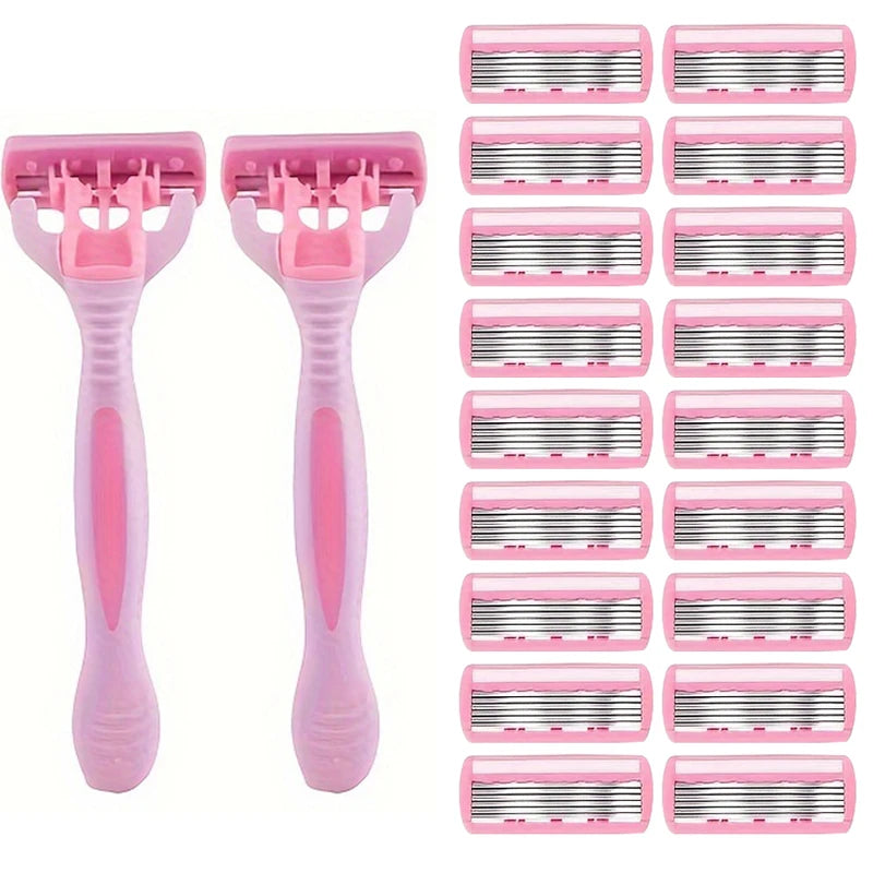 Women's 6-layer safety razor blade for facial/leg/armpit/bikini line beauty hair removal shaver