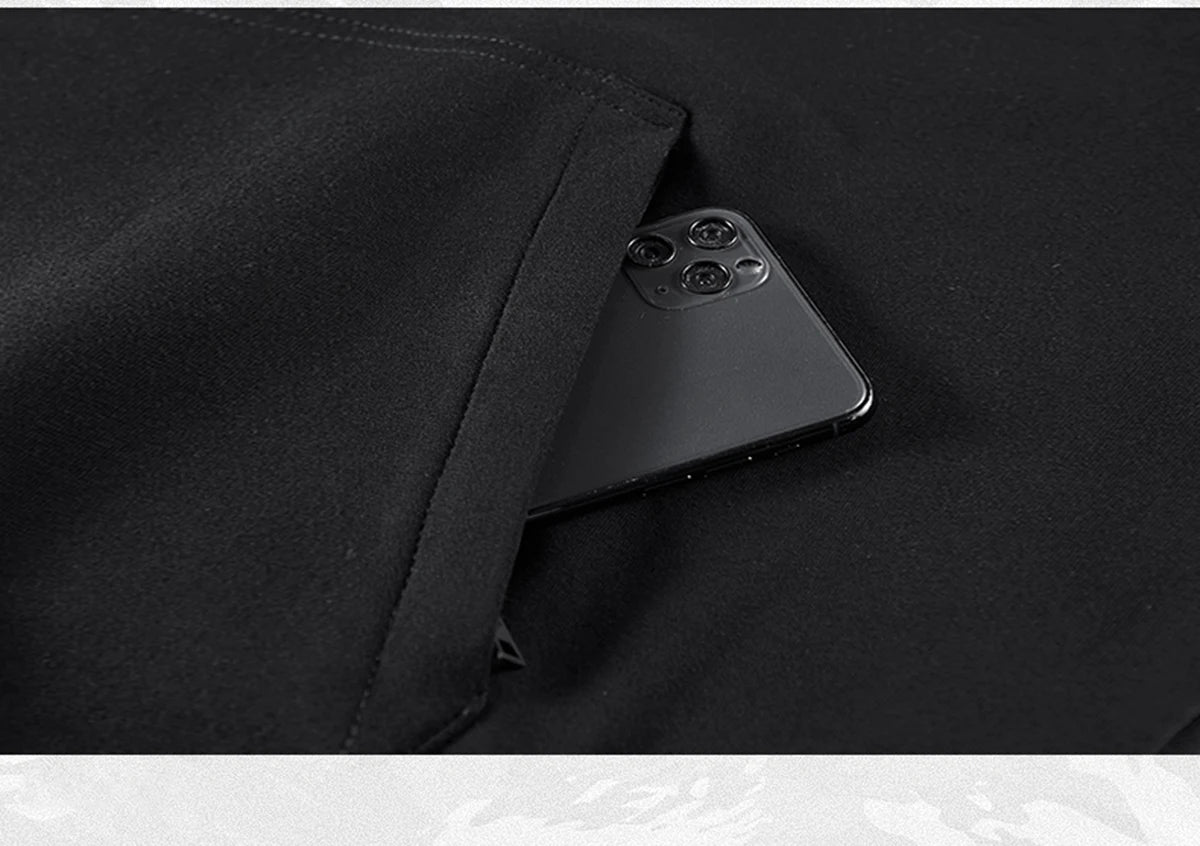 Streetwear Hoodies Harajuku Y2K Hip Hop Sweatshirts High Neck Mask Windproof Pullovers Dark Black Techwear Cargo Tops