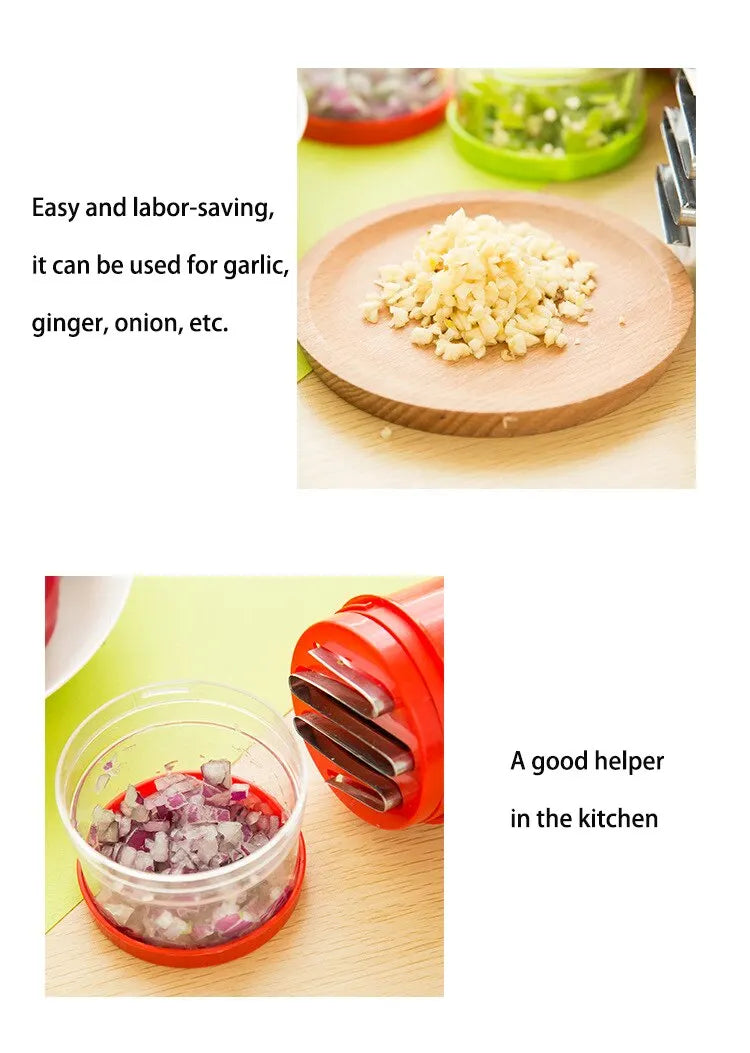 Stainless Steel Onion Chopper Hand Pressure Food Chopper Cutter Slicer Peeler Manual Vegetable Garlic Kitchen Shredder Tool