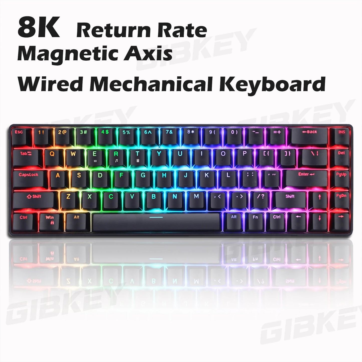 Magnetic Axis Gaming Mechanical Keyboard RGB Backlight 8K Return Rate Hot Swap switch Custom Key Range E-Sport Game keyboards