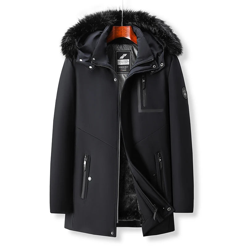 Men's Fashion Thickened Cotton-padded Jacket Windproof Warm Wear Resistant Fashion Casual High-quality Fabric Crisp Comfortable